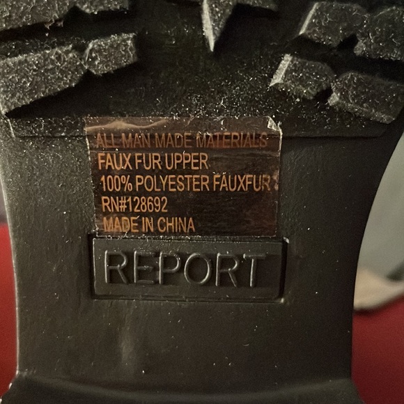 Report Neema Faux Sherpa Black Combat Hiking Boots Size 9 - Picture 7 of 8